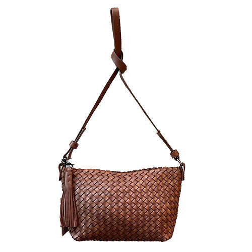 EVA WOOD / pouch and Crossbody Light Brown